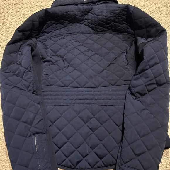 Navy Blue Zara Woman Quilted Puffer Jacket - Picture 3 of 8